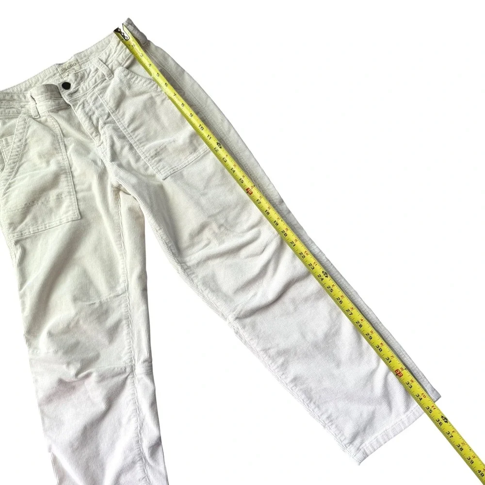 Pilcro Anthropologie Cream Corduroy Utility Carpenter Pants Womens 26 High Rise