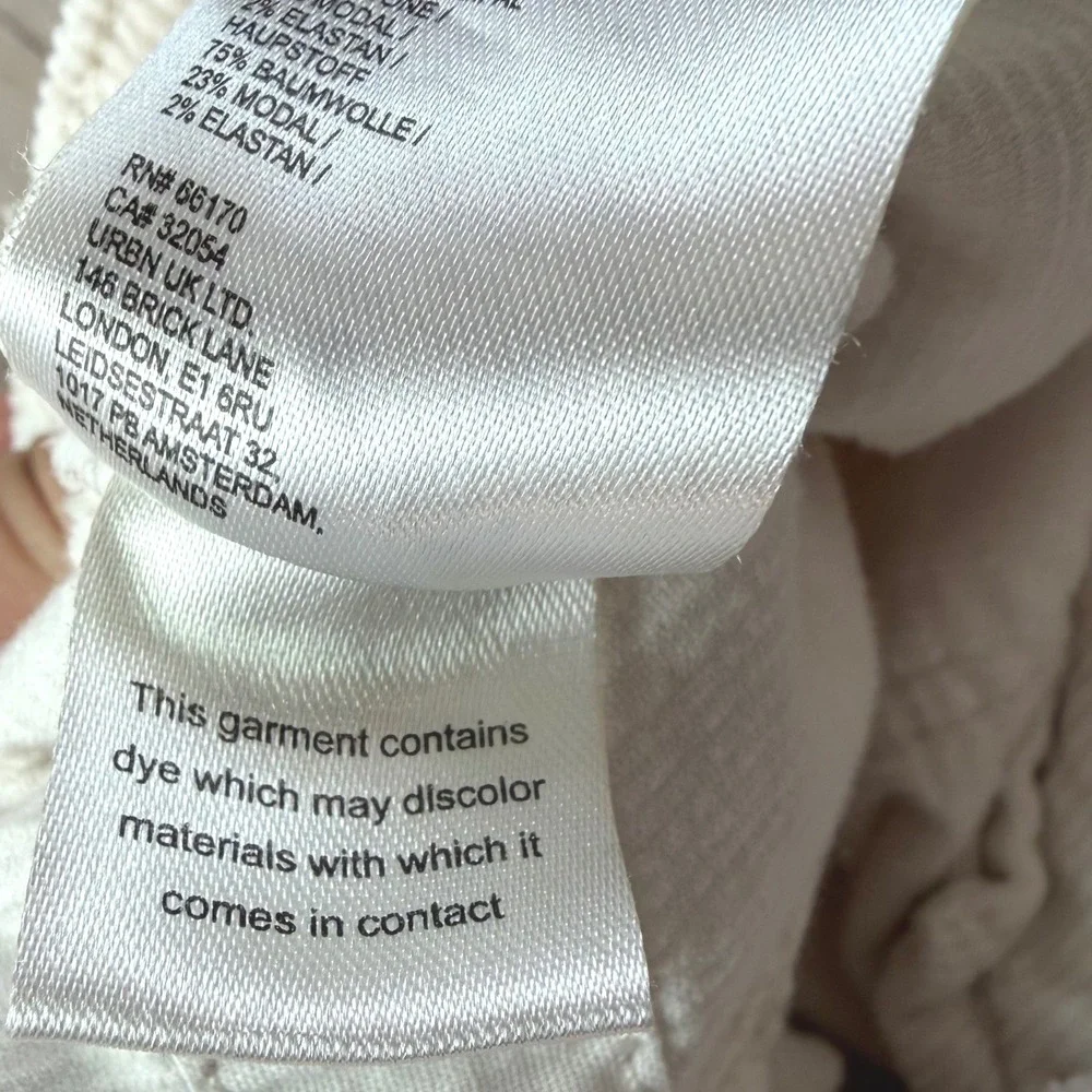 Pilcro Anthropologie Cream Corduroy Utility Carpenter Pants Womens 26 High Rise