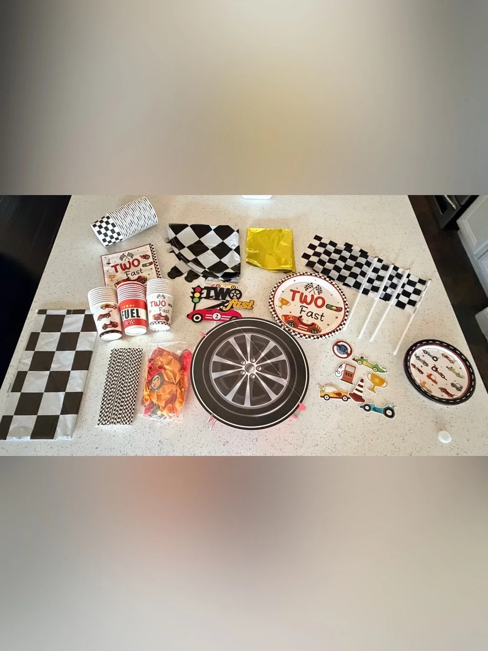 Kids' Two Fast Racing Birthday Party Supplies Set Bundle