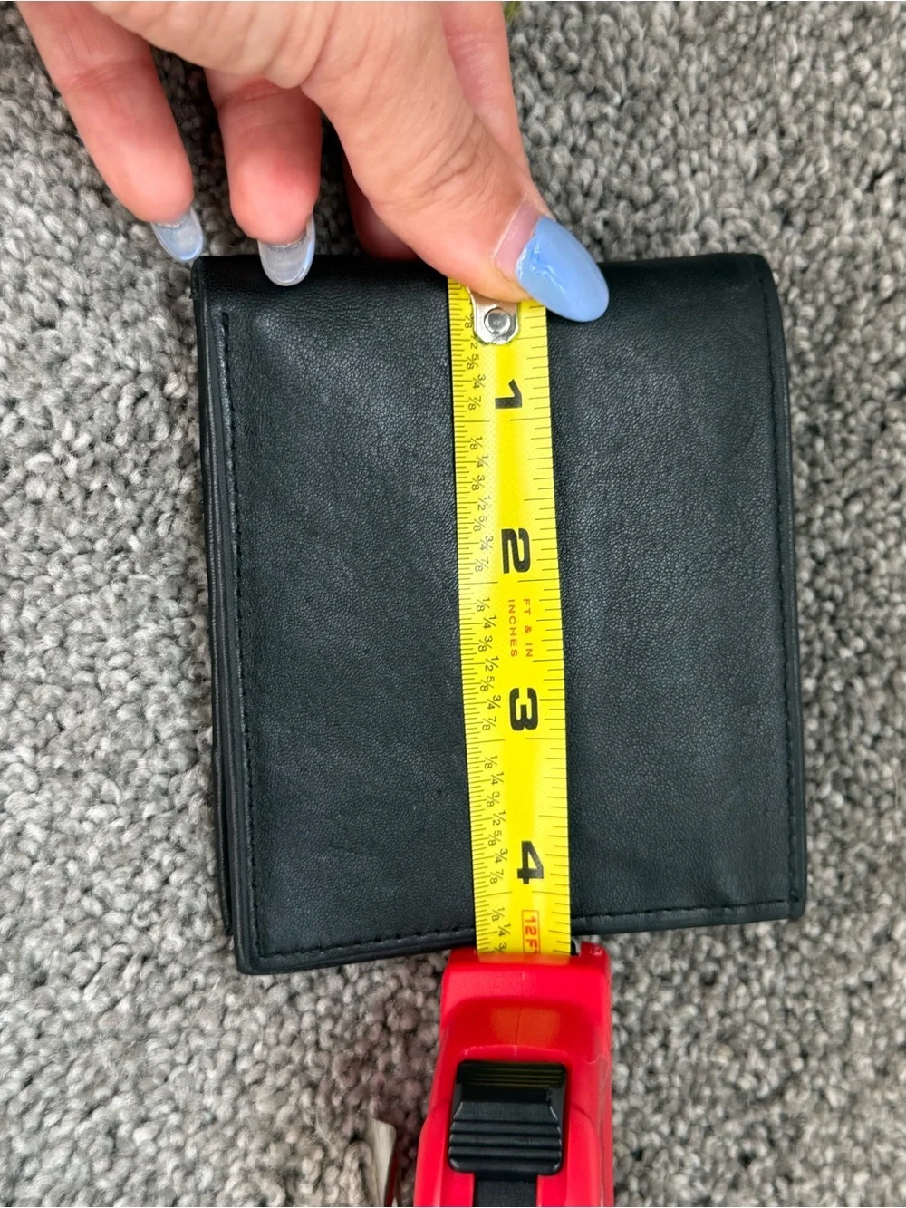 Black Leather Texas Stallion Bi-Fold Wallet