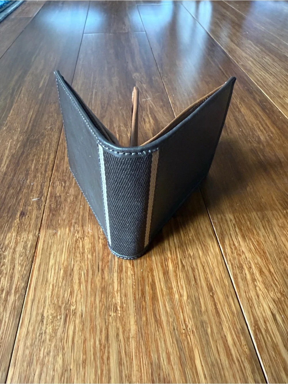 Unused Coach Men's Leather Bifold Wallet in Charcoal Gray