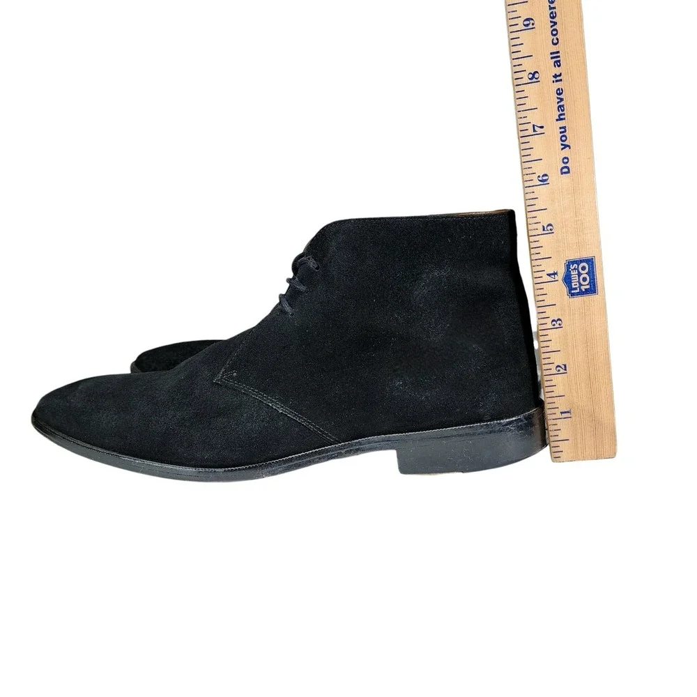 Carlos by Carlos Santana Chukka Boots sz 11 Men Black Suede Leather Lace Up READ