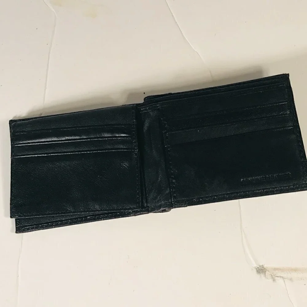 Black Genuine Leather Mens Wallet