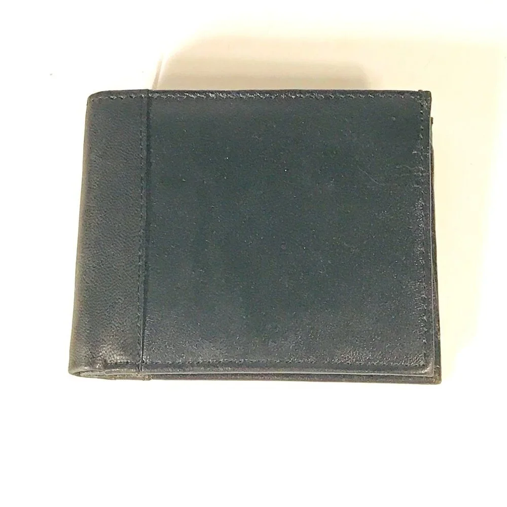 Black Genuine Leather Mens Wallet