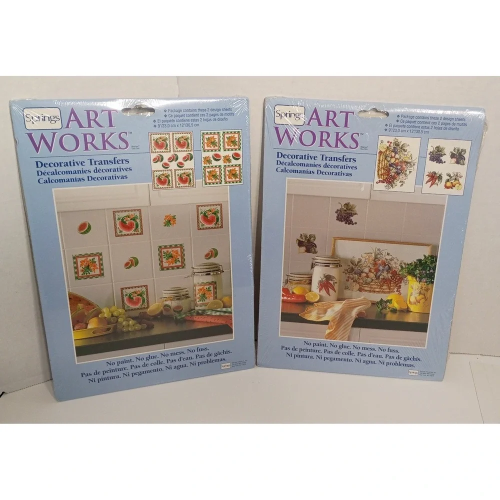 Vintage Springs Art Works Decorative Transfers Lot NOS Fruits And Vegetables
