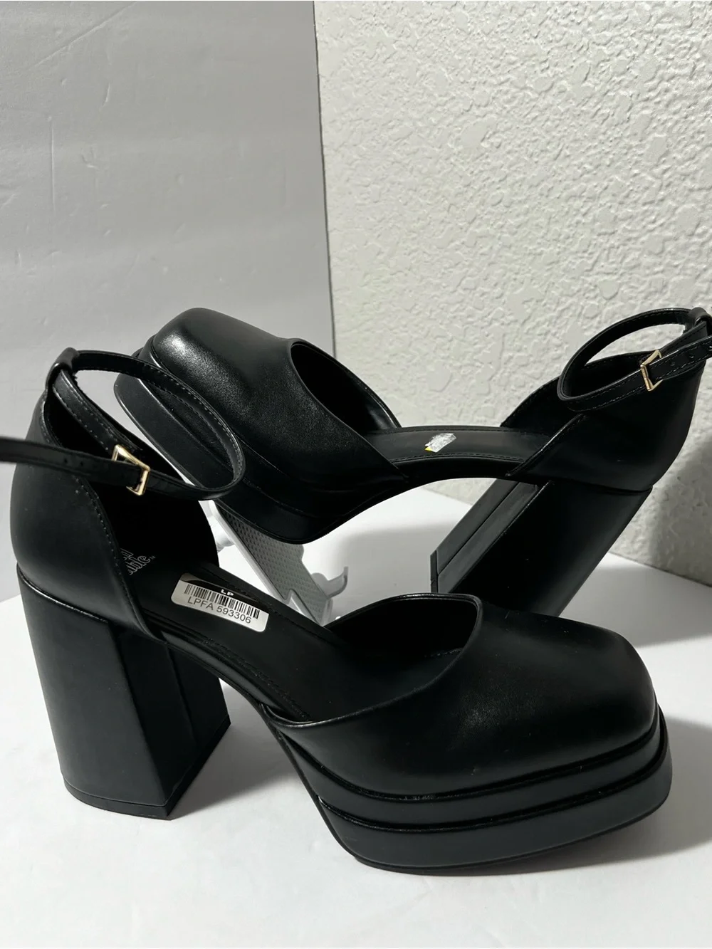 Wild Fable Black Platform ankle straps Mary Jane Chunky Heel Pumps Size 8.5 NWOT