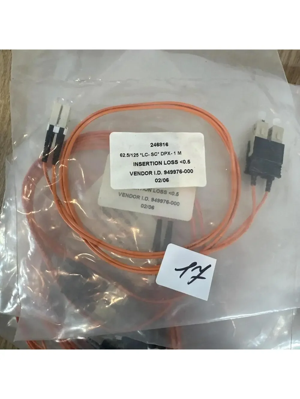 32ps 1m/2m/3m LC-SC Duplex 62.5/125 OM1 Multimode Fiber Patch Cable Orange Optic