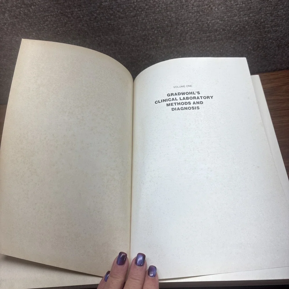 Clinical Laboratory Methods & Diagnosis, Gradwohl, 1980 Hardcover 8th Edition V1