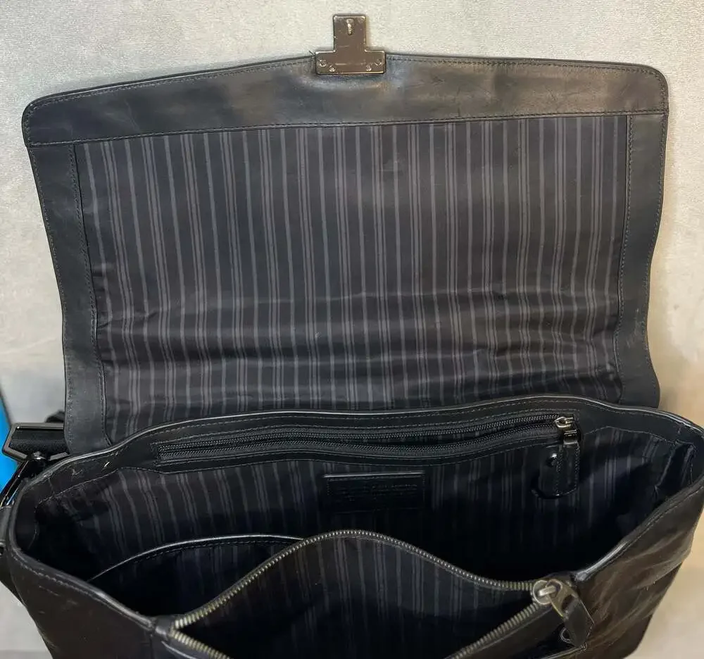 Vtg Tumi Beacon Hill Irving Slim Leather Briefcase 68541D