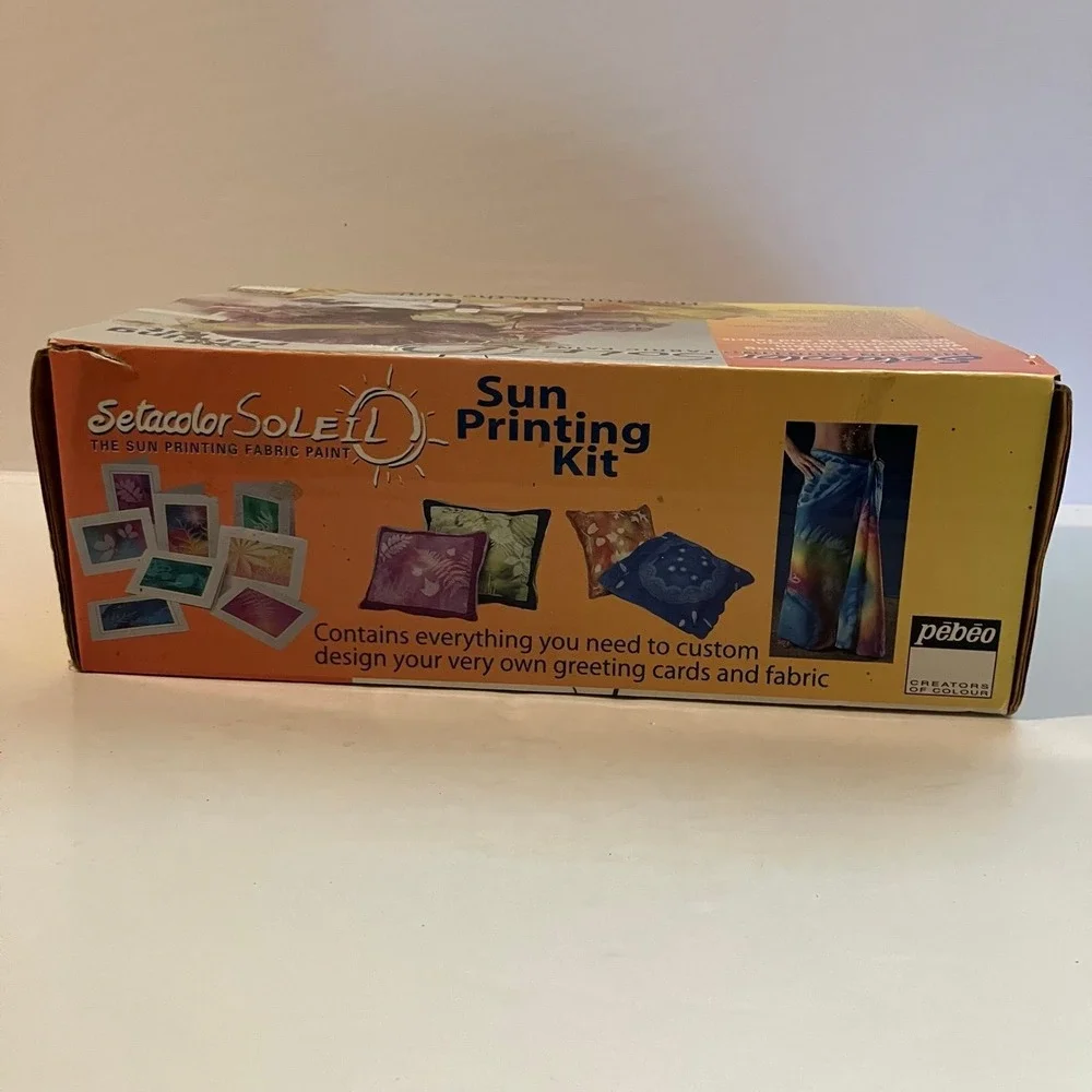 Pebeo Setacolor Soleil Sun Printing Fabric Art Paint Kit Open Box