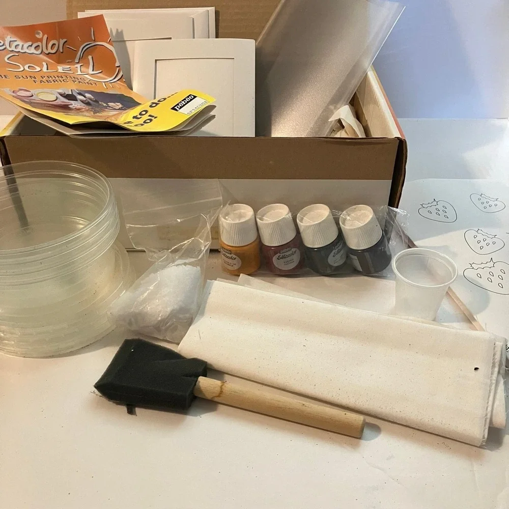 Pebeo Setacolor Soleil Sun Printing Fabric Art Paint Kit Open Box