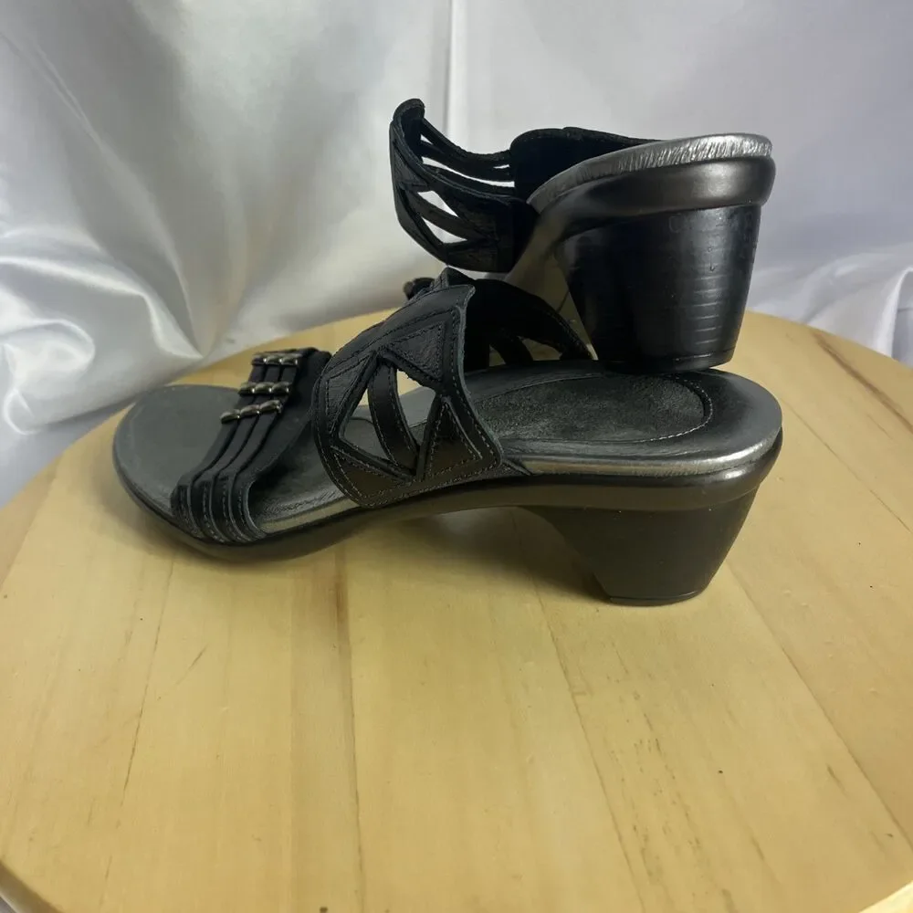 Naot Shoes  Womens Eur 40 US 9 Afrodita Sandals silver Gray Leather Low Heels