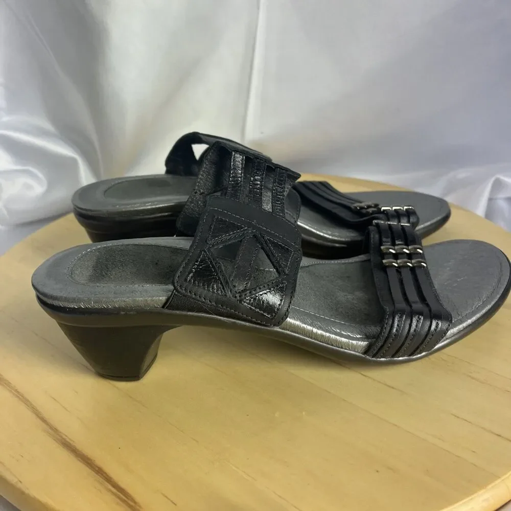 Naot Shoes  Womens Eur 40 US 9 Afrodita Sandals silver Gray Leather Low Heels