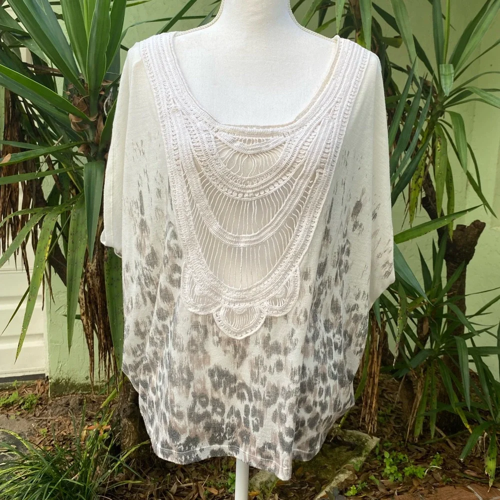 Free People Cream Blouse