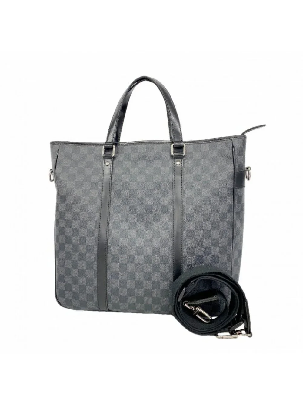 Louis Vuitton Handbag Damier Graphite Tadao Black 2-Way
