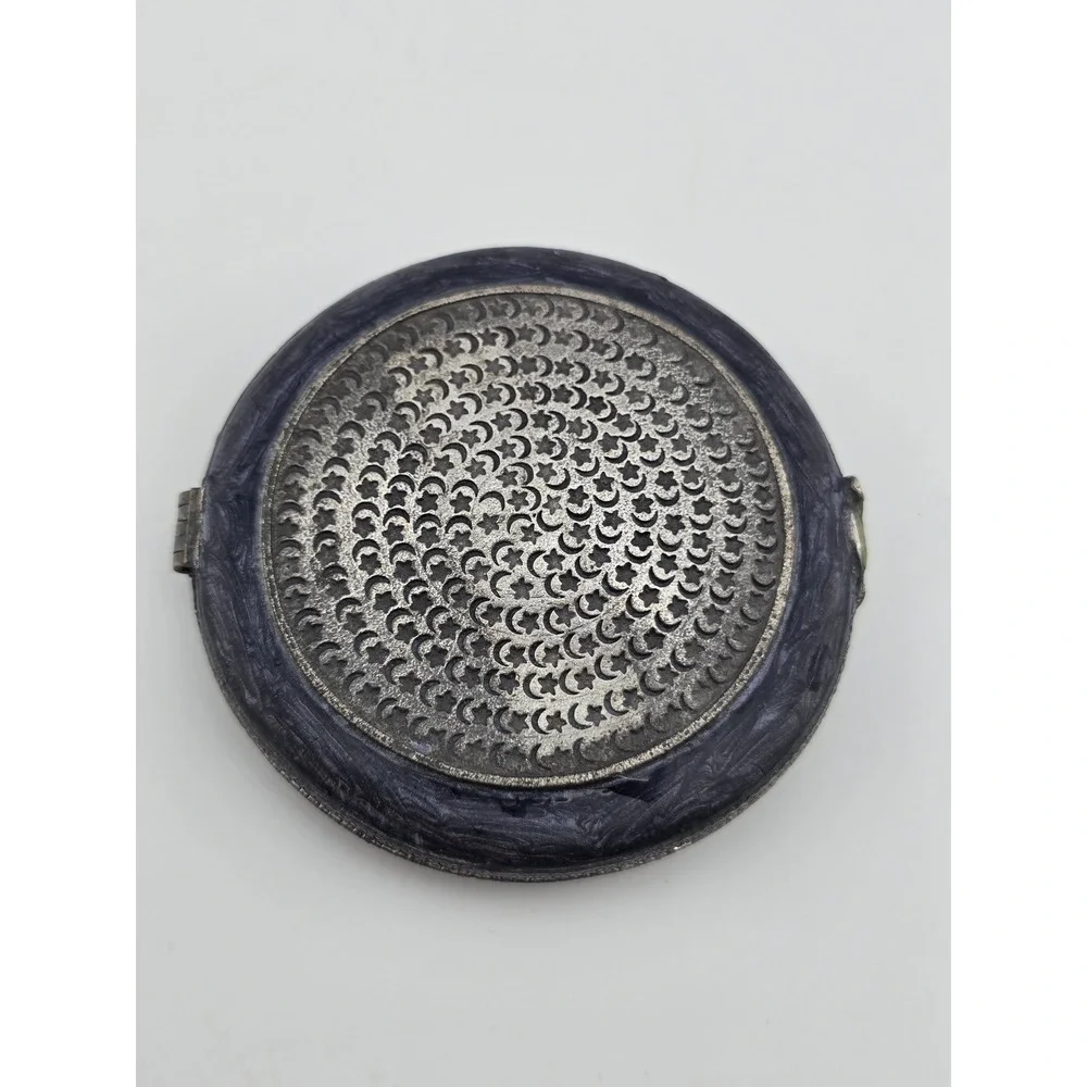 Vintage Pewter Dragonfly Compact Mirror