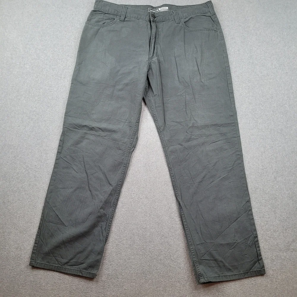 Carhartt Relaxed Fit Canvas Work Pant Mens 38x32 Gray Rugged Flex BN2517-M