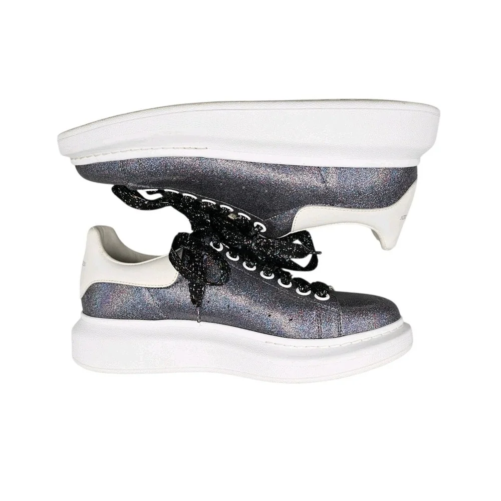 Alexander McQueen Women's Size 40 EU 10 US EUC Purple Glitter Oversized Sneakers
