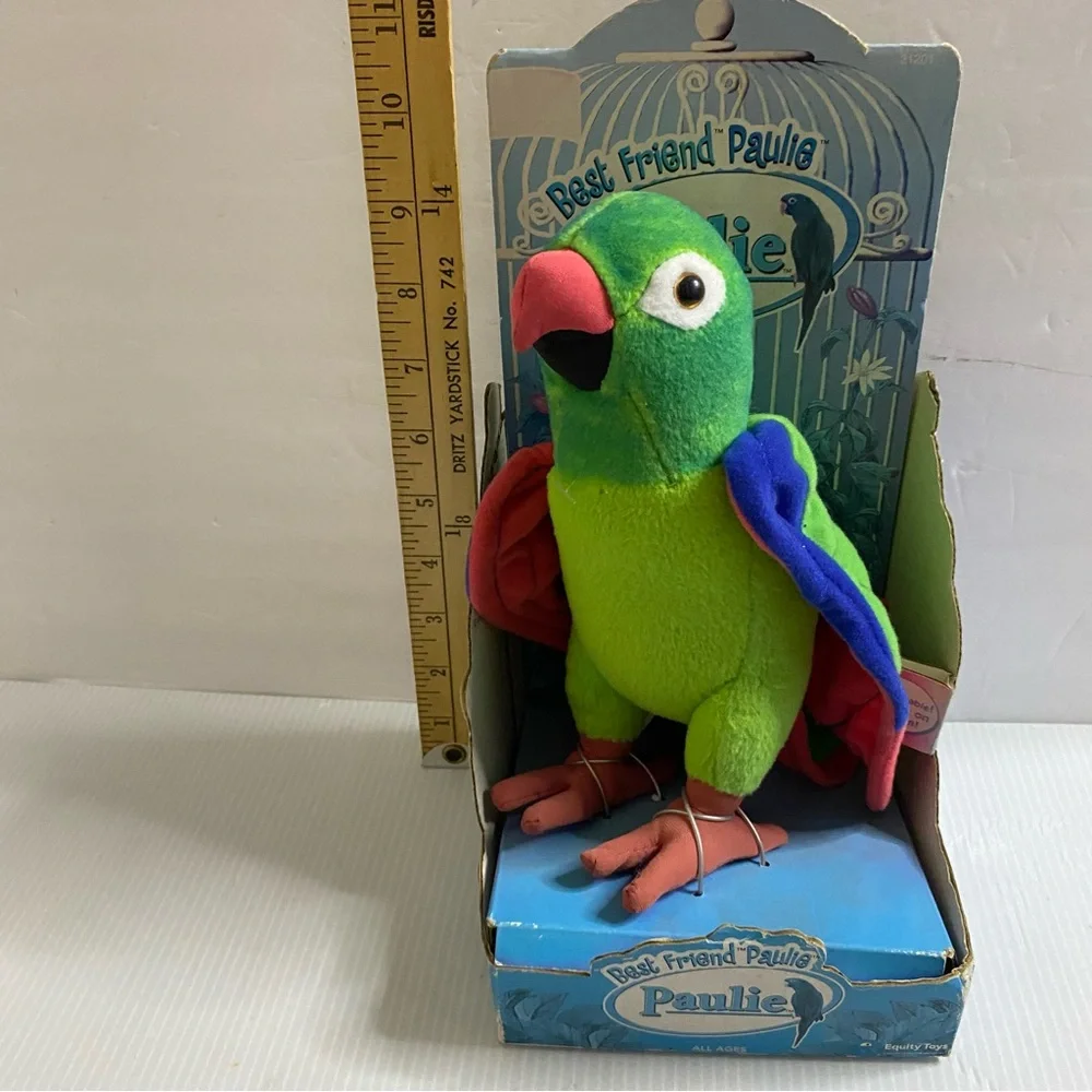 Best Friend Plush Green Parrot Toy -