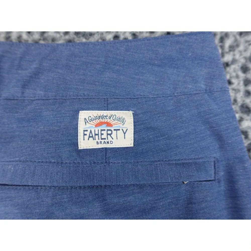 Faherty All Day Shorts Mens 32 Blue Hybrid Stretch Boardshorts