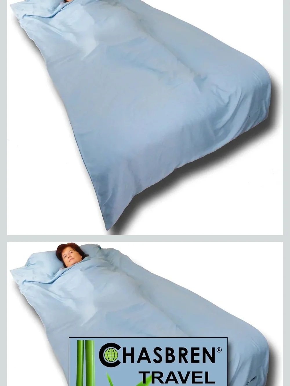 Travel Sheet Bamboo Aqua Blue Twin Size