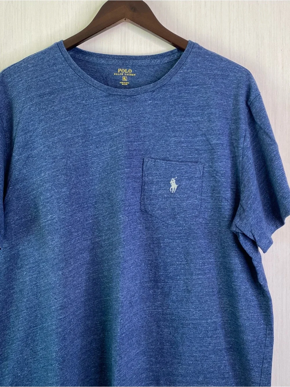Polo Ralph Lauren Men’s Classic Fit Short Sleeve Pocket T-Shirt Blue Heather XL