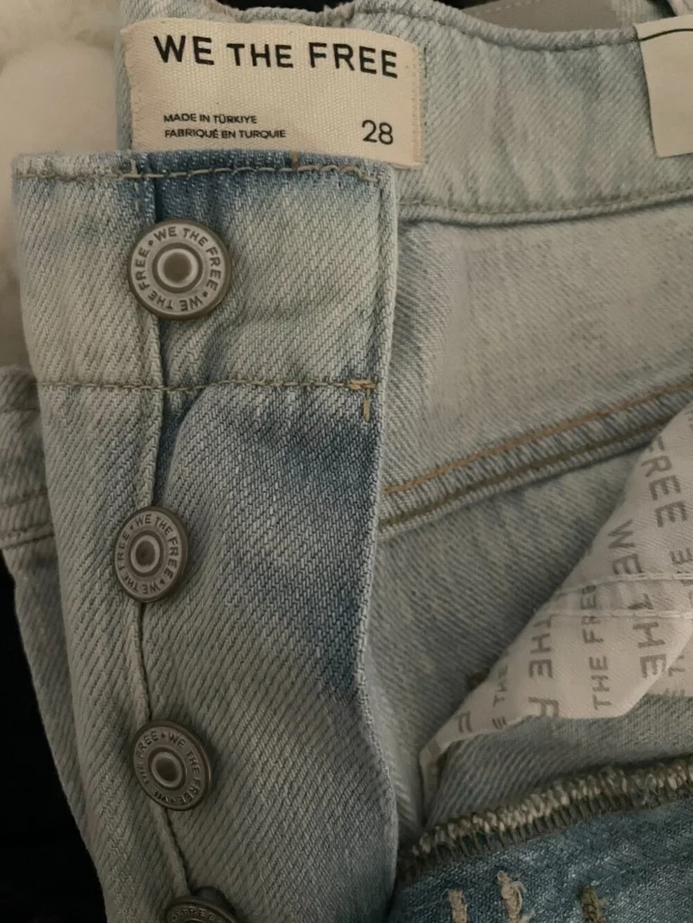 NWT Current We The Free Don't Wait Up Baggy Jeans Distressed Drawcord Sz 28 $178