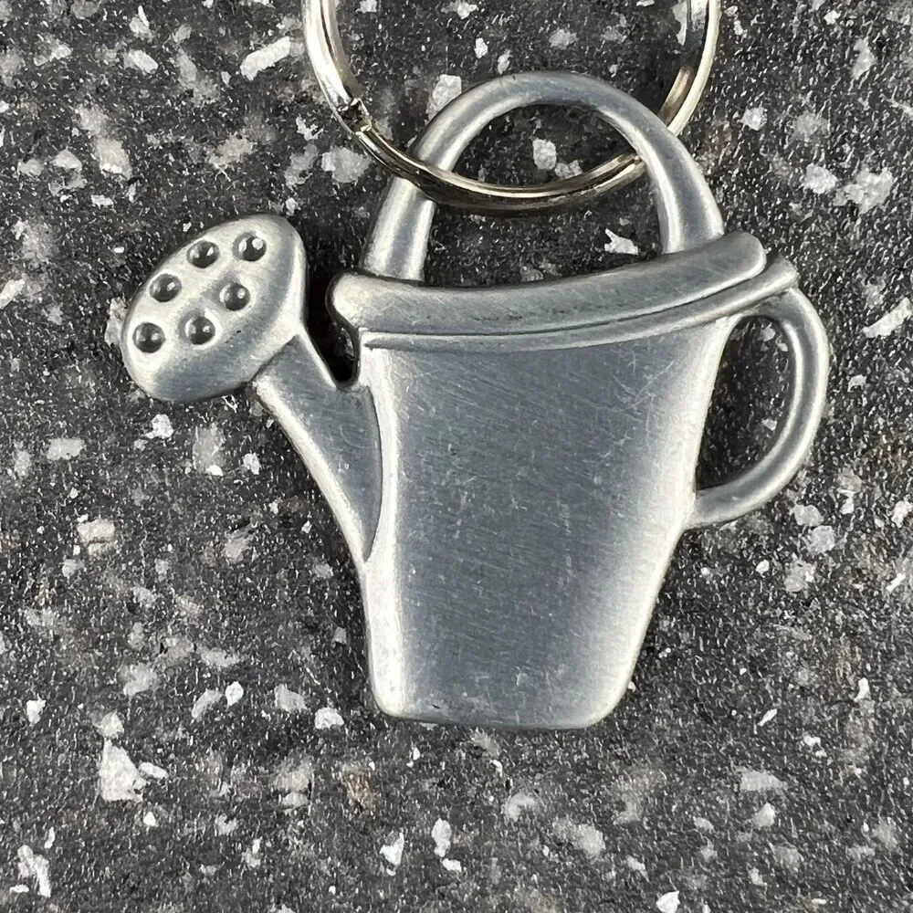 National Home Gardening Club Watering Can Vintage Keychain Keyring