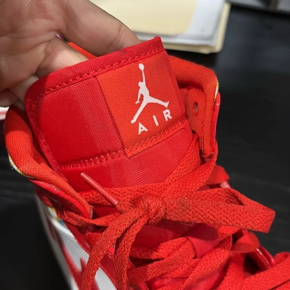 Air Jordan 1 Mid Chili Red Patent Men’s size 9