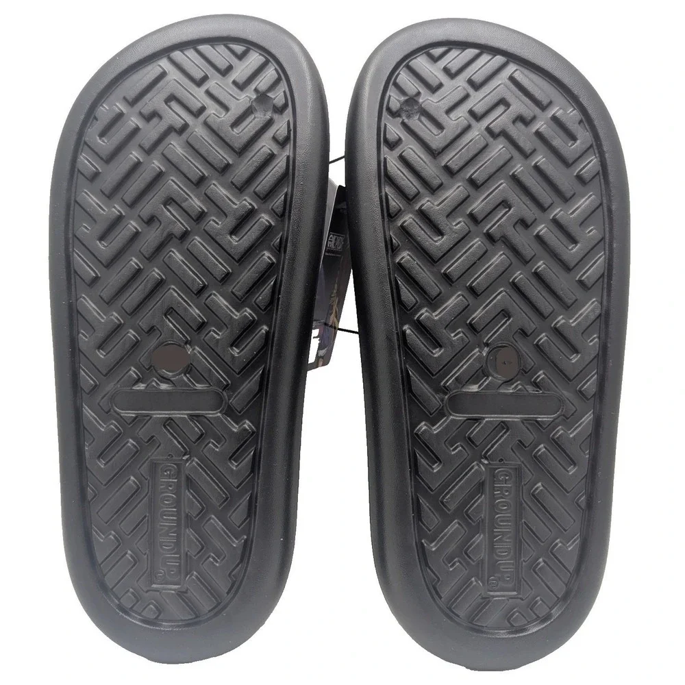 One Piece Anime Skull Slides Sandals Mens Size 9 Black Anime Slip On
