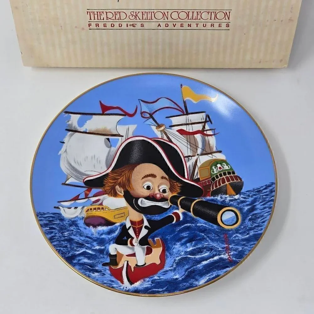 RED SKELTON COLLECTION COLLECTOR PLATE CAPTAIN FREDDIE 1982 6893/15000 IN BOX