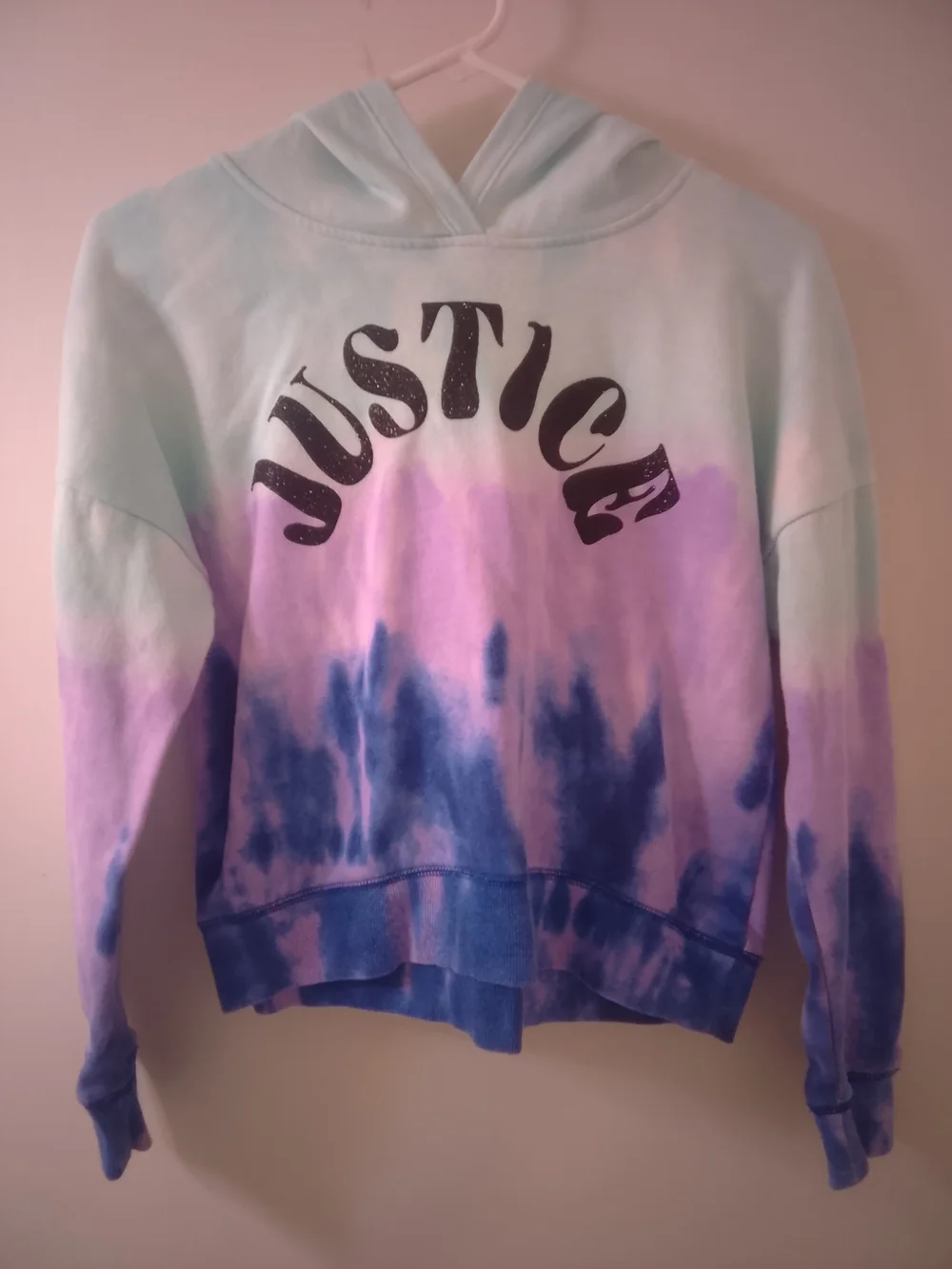 Justice Tie-Dye Hooded Sweatshirt - Size Large
