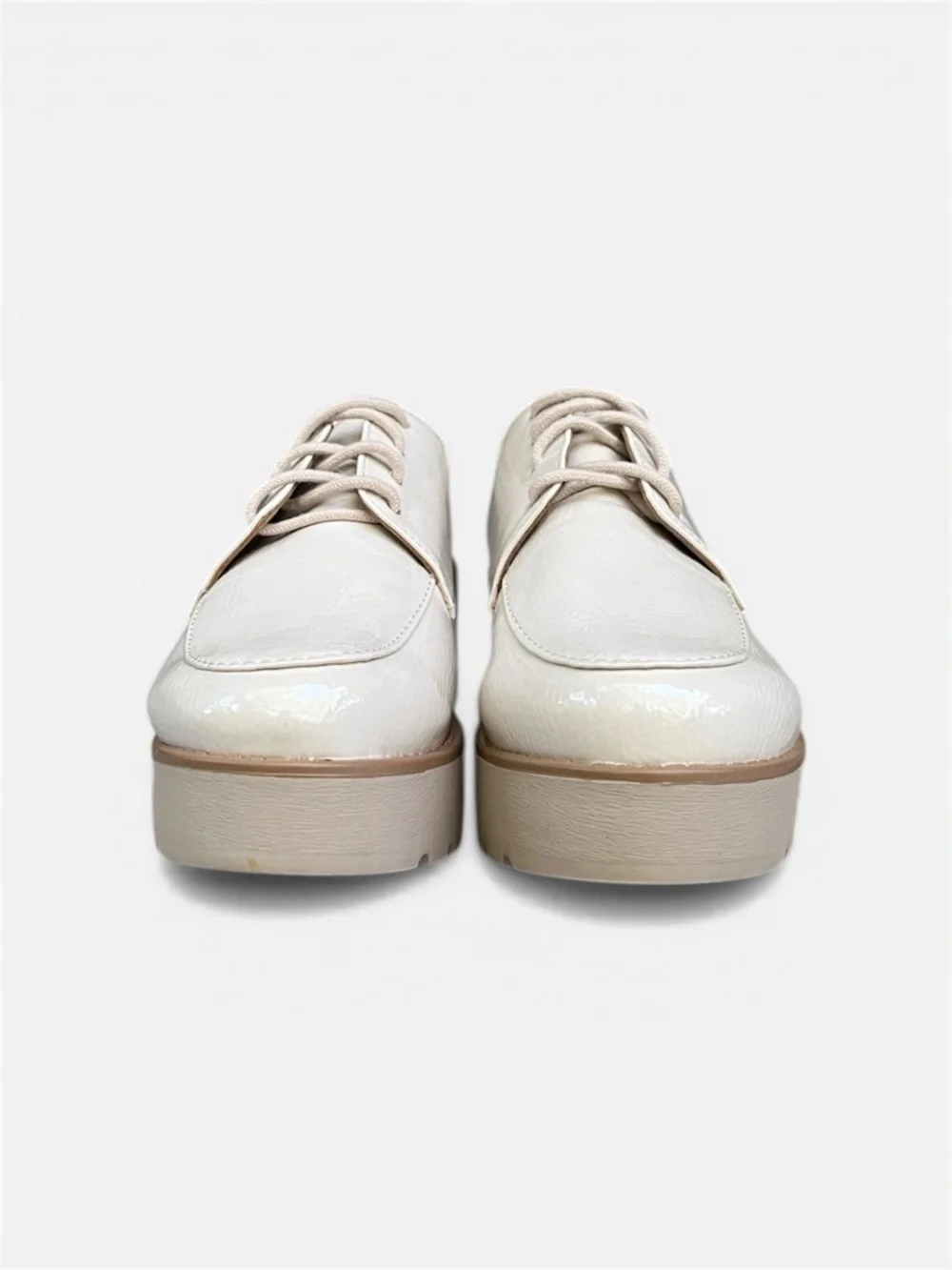 Soda Jimbo Crinkle Oxford Lace Up Lug Platform Wedge Size 6