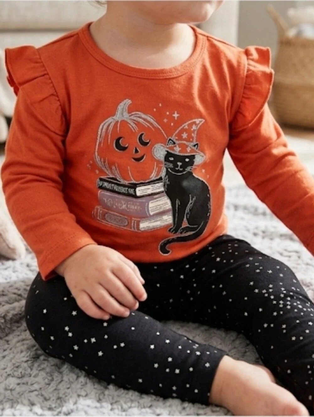 Carter's Girl's Orange&black Halloween‎ Outfit Size 12 Months NWT