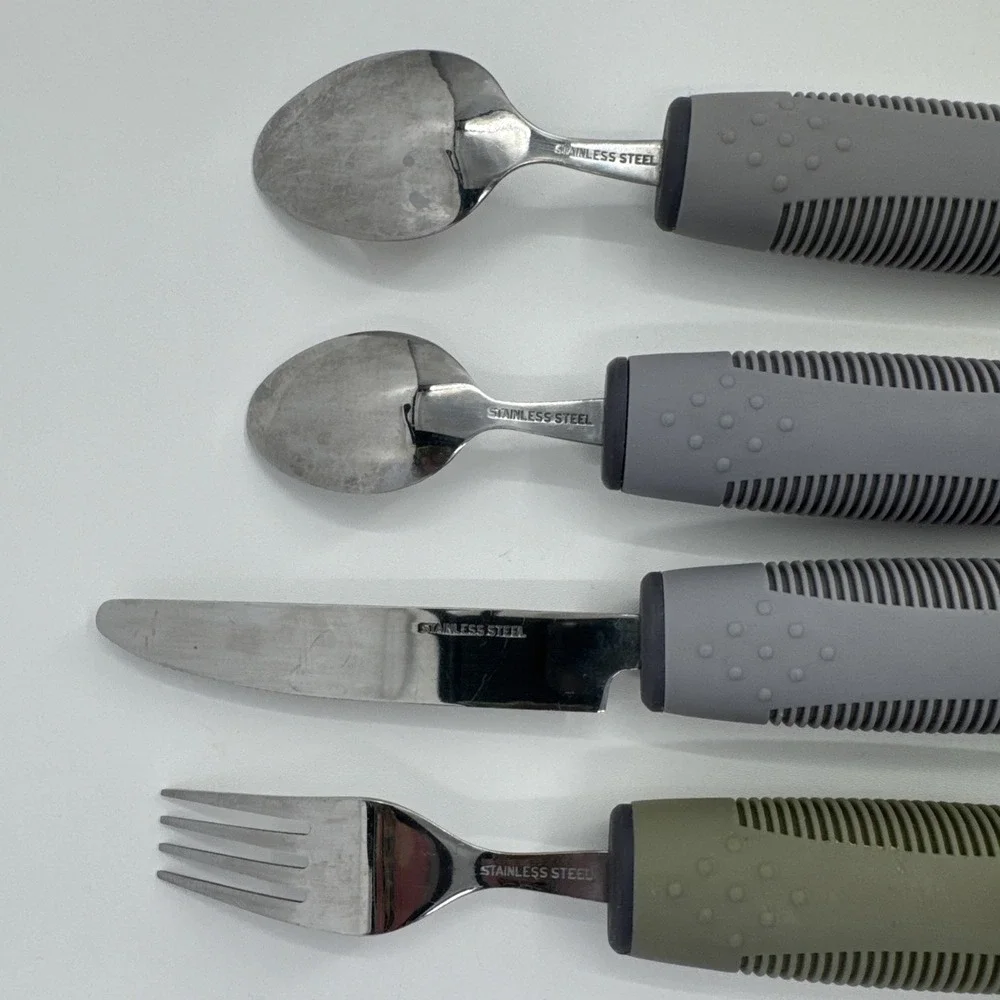 Adaptive Utensils set Fork Spoon‎ knife Soup Spoon OT gray/green flatware