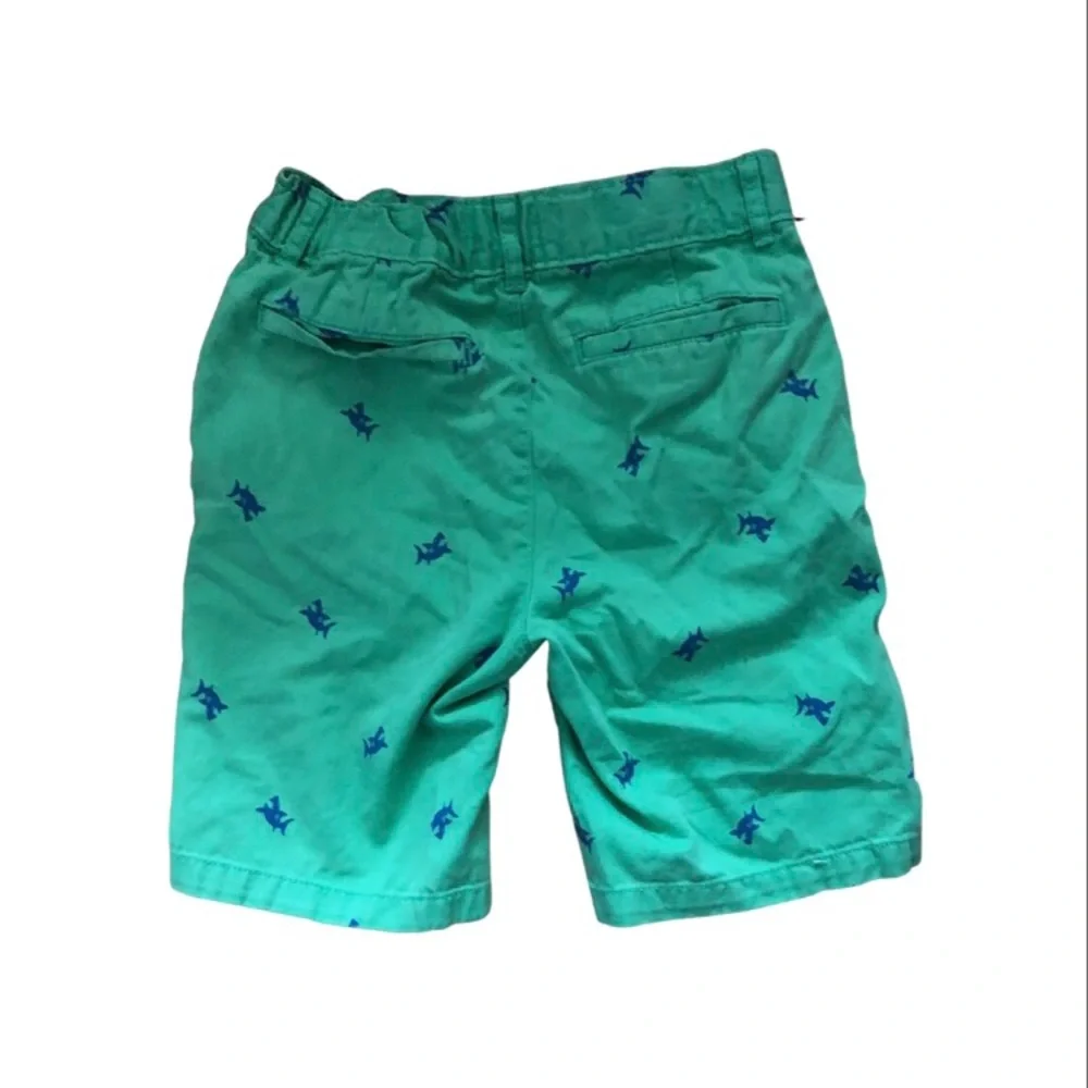 The Children’s Place adjustable Green Surfer‎ Shorts Shark Embroidery Sz 8