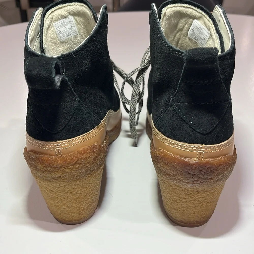 Merrell Tremblant Wedge Black Suede Lace Up Ankle Booties J94768 - 9.5 - NEW‎