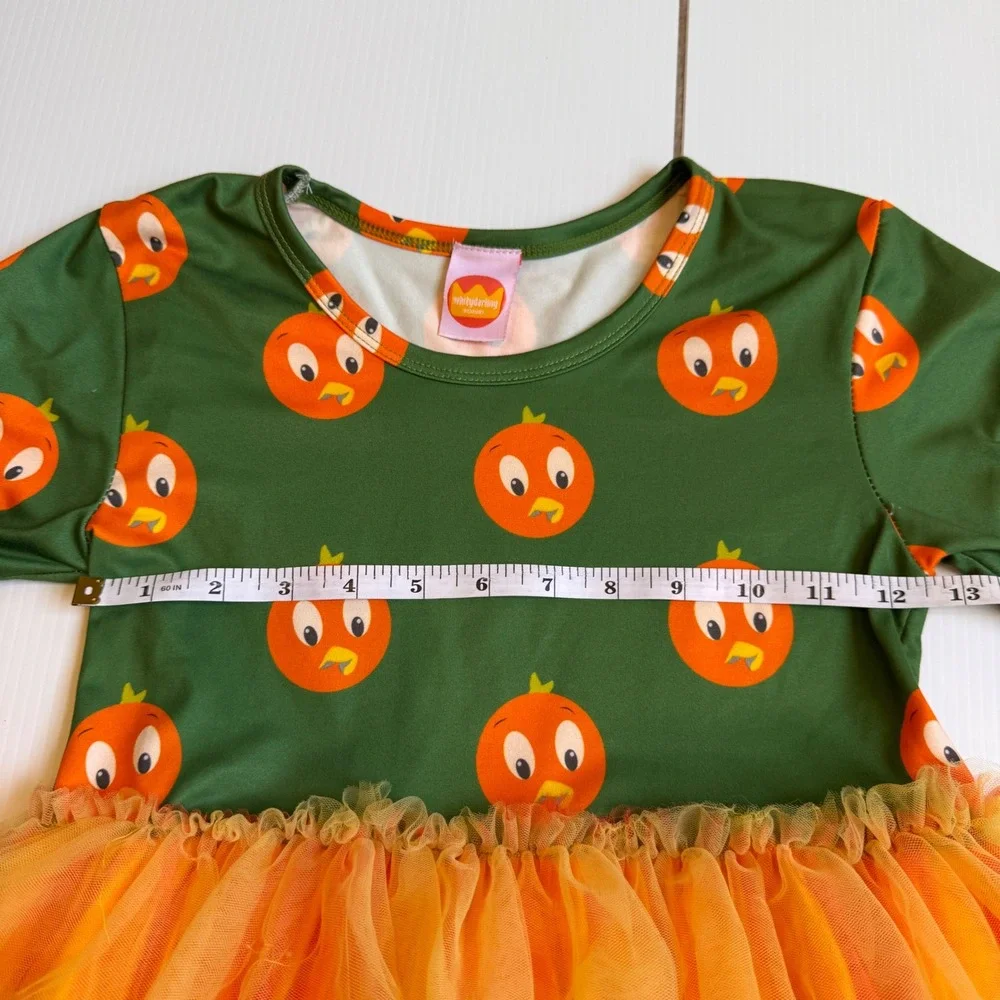 Orange‎ Bird Tutu Dress Kids 8 Green Orange Epcot Whitydarling