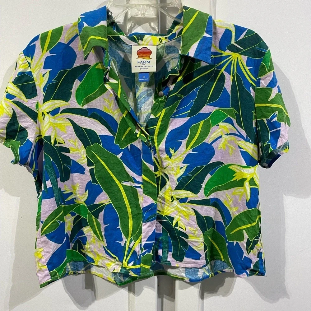 Farm for Anthropologie women’s linen button up