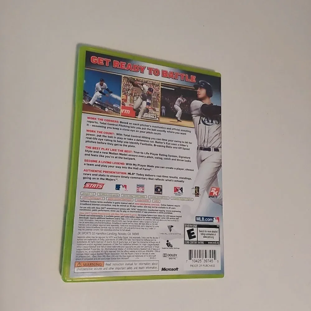 Xbox 360 game Major League Baseball 2K10