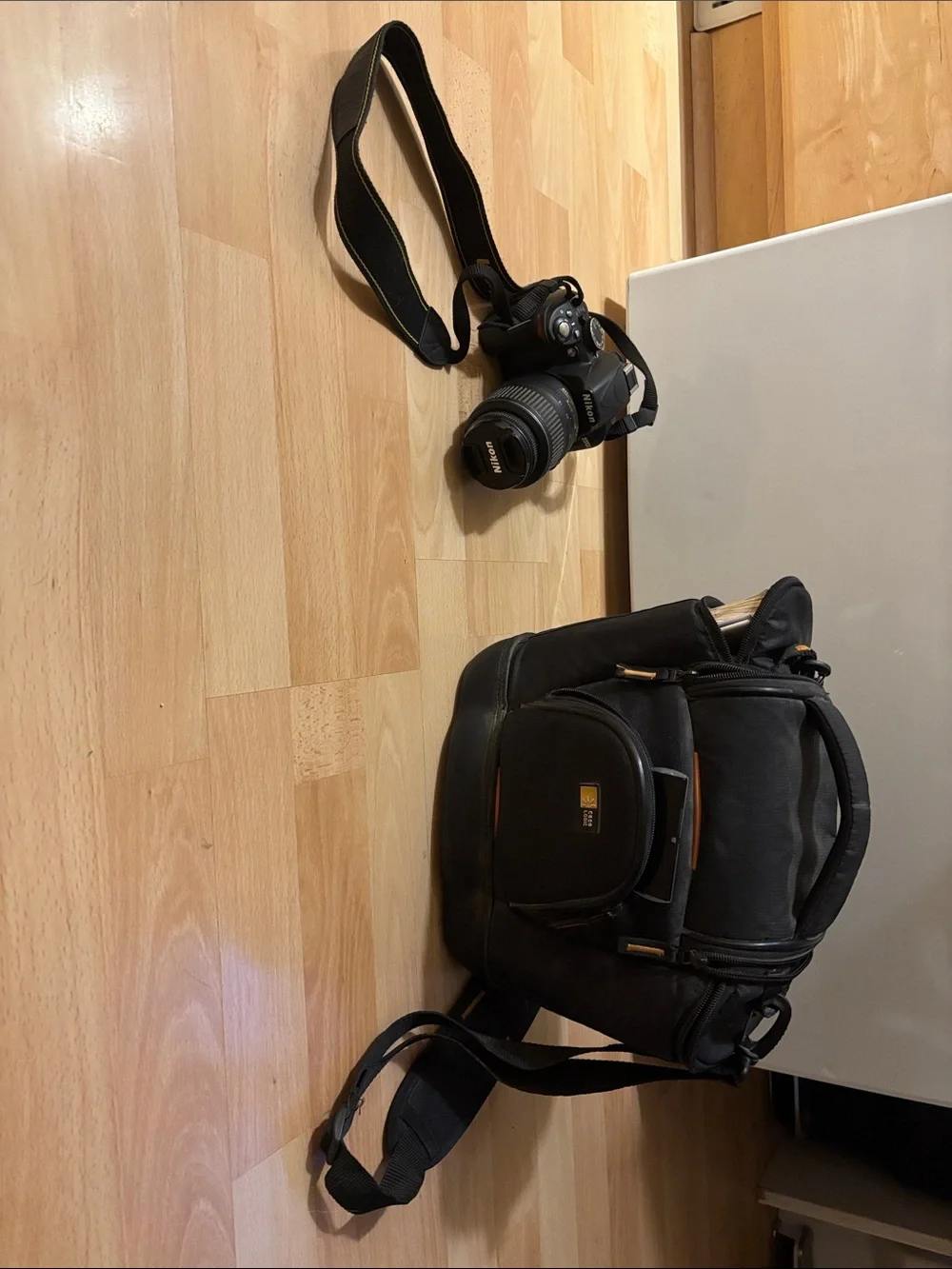 Nikon Black DSLR D3100 Camera with Black Camera Bag