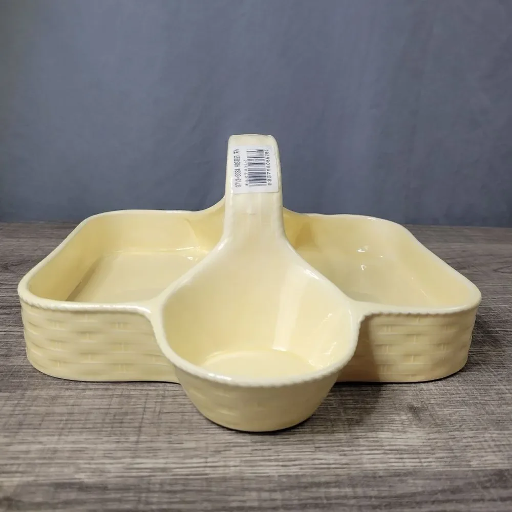 Nikko Woodbury Basket Ivory Hostess Tray‎
