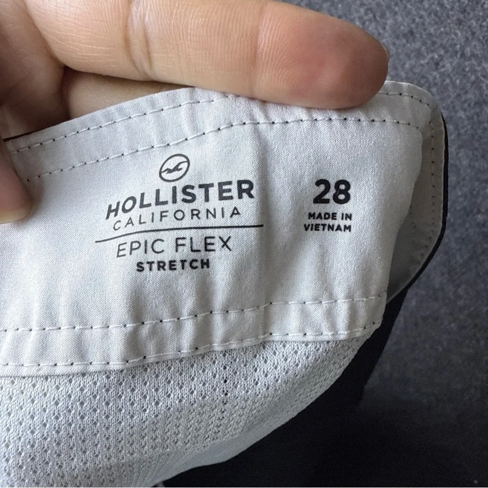 HOLLISTER MENS 28 BOARD SHORTS SWIM TRUNKS‎ TIE EPIC CLEX OMBRE STRETCH BLACK
