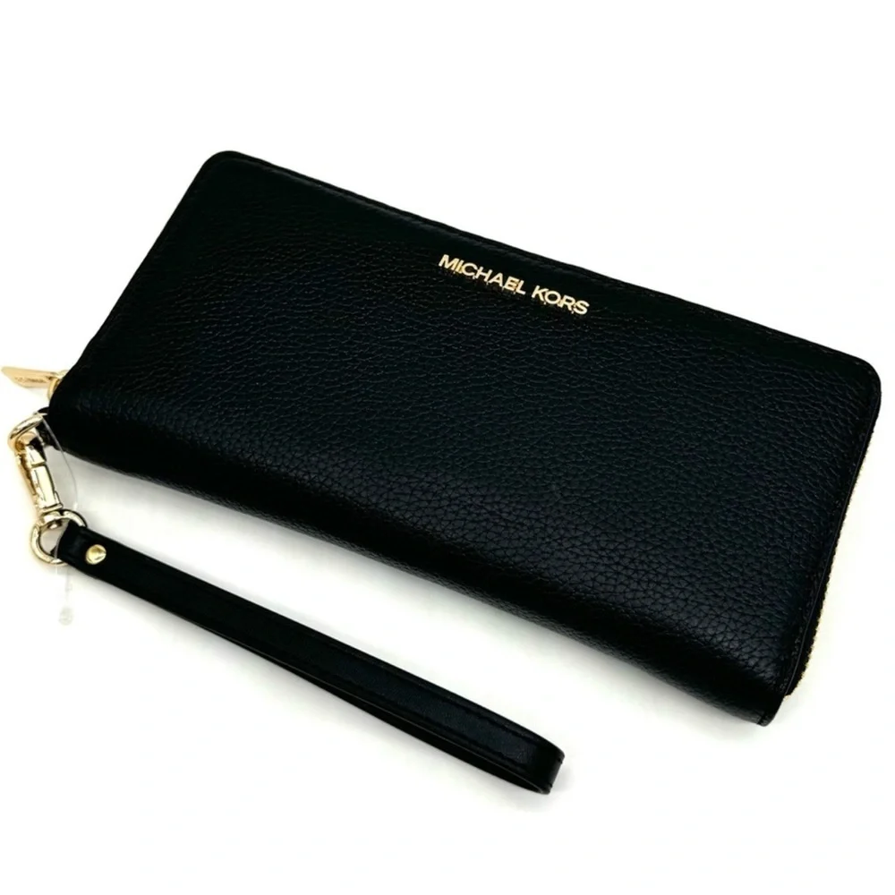 Michael Kors Large Continental Wallet Black/Gold
