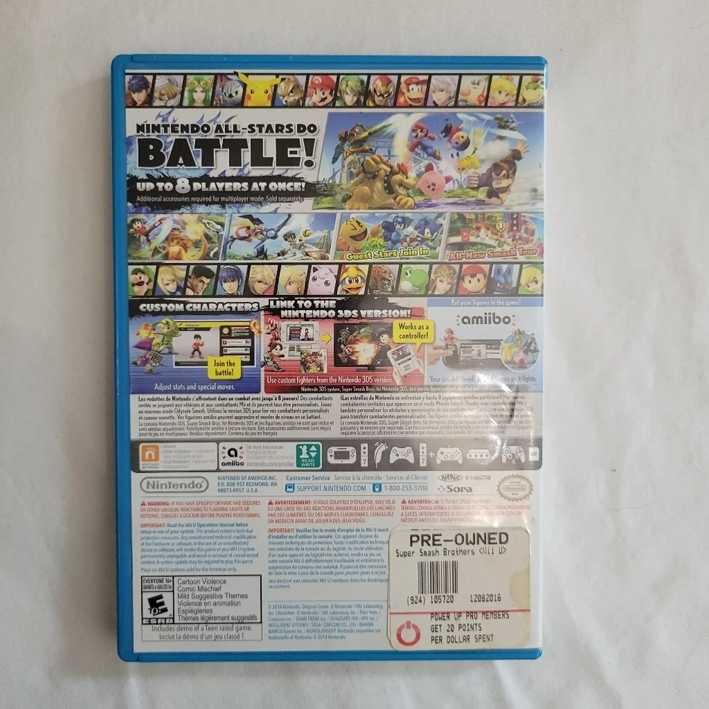 Super Smash Bros Nintendo Wii U Video‎ Game