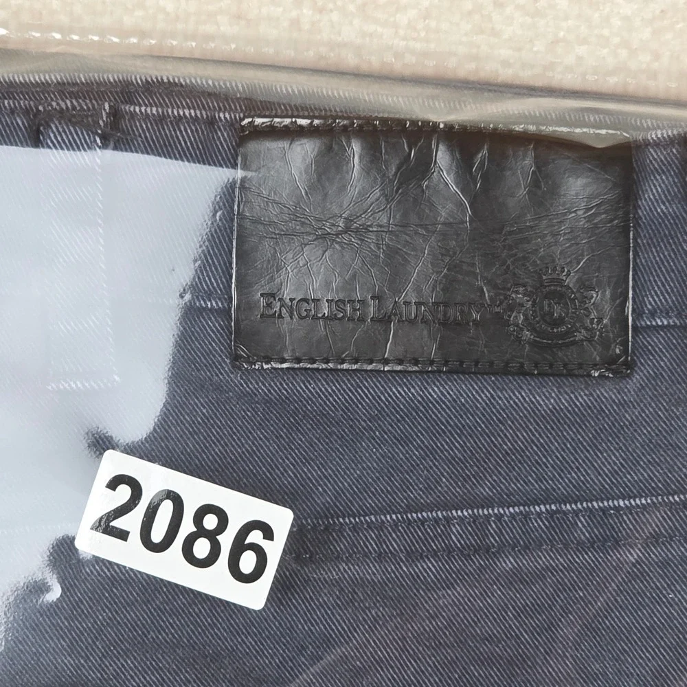 English Laundry Men's Pants 40x32 Faded Black Straight Leg Stretch 5-Pocket