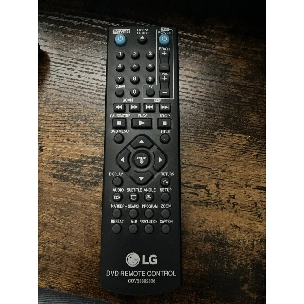 Original LG COV33662806 Remote Control for LG DVD Player DVX641KH DP132H DVX640H
