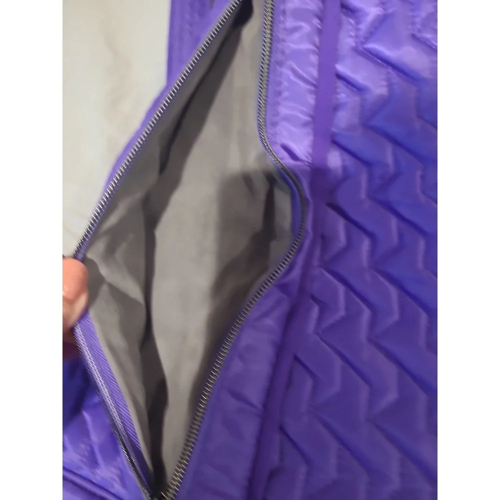 Lug Windsail Sling Bag Purple Quilted NWOT contemporary travel multi pocket adj.