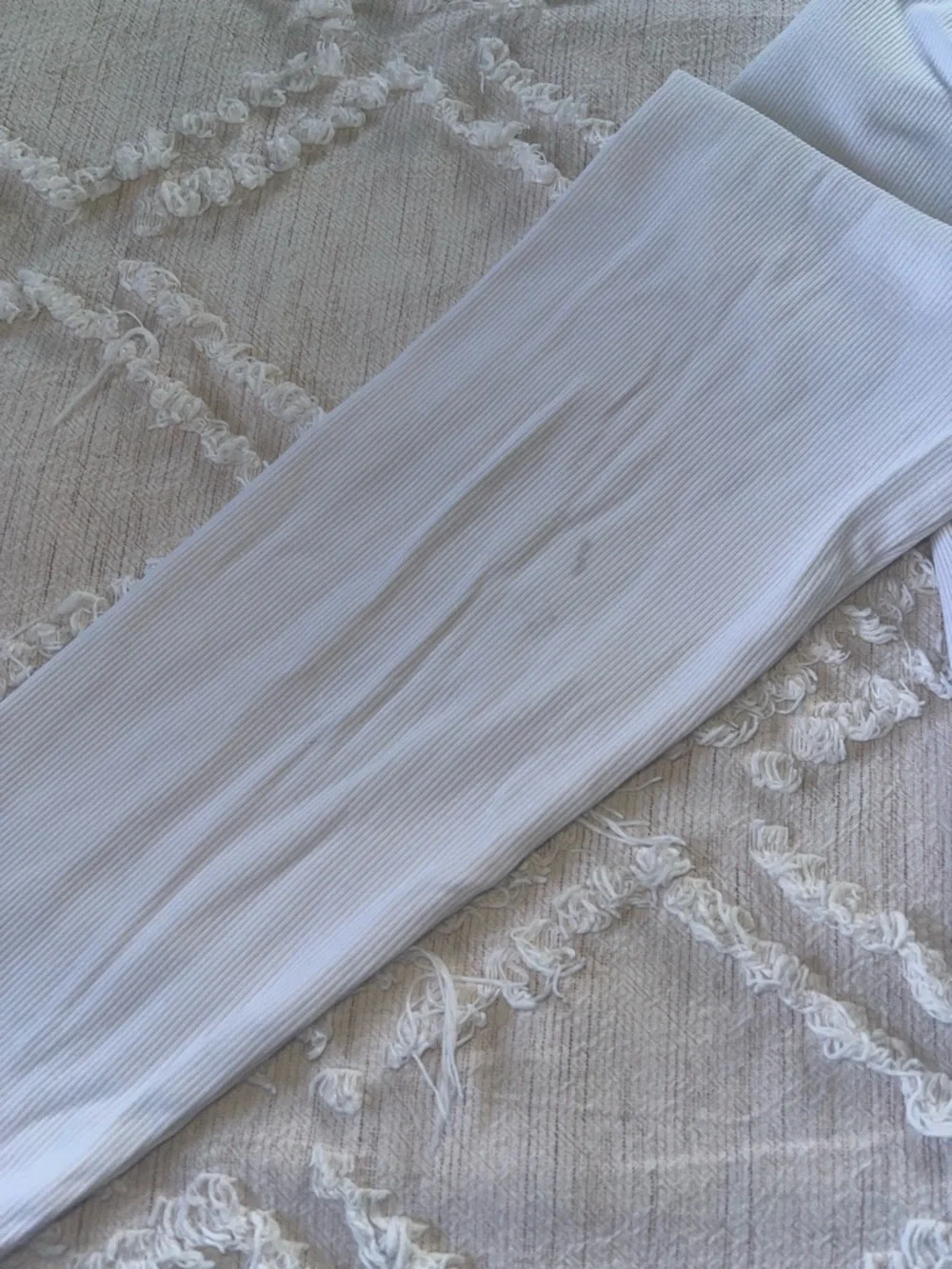 Athleta Signature Rib Top White