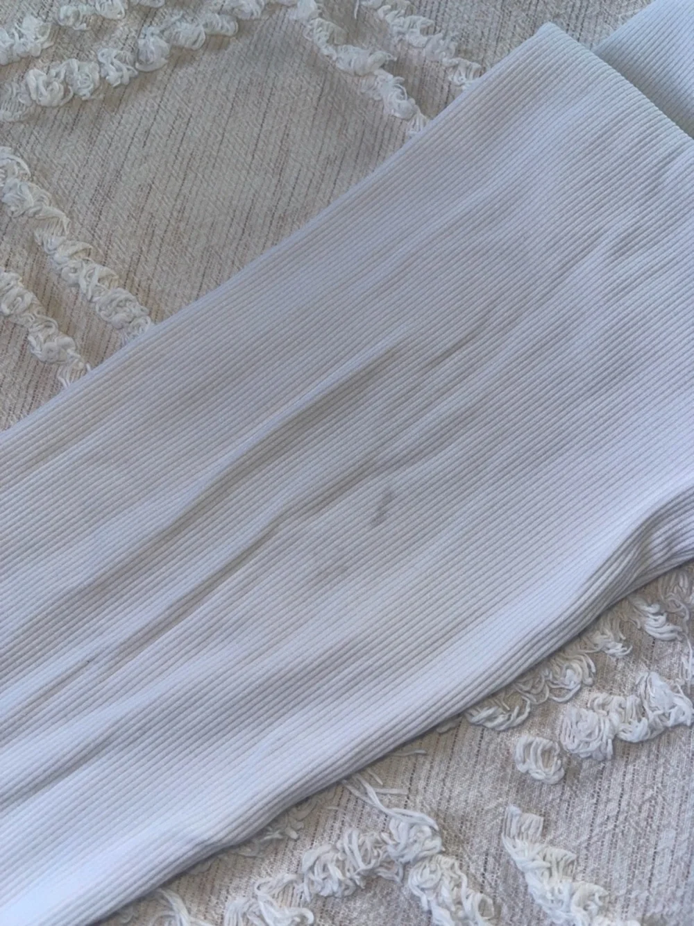 Athleta Signature Rib Top White